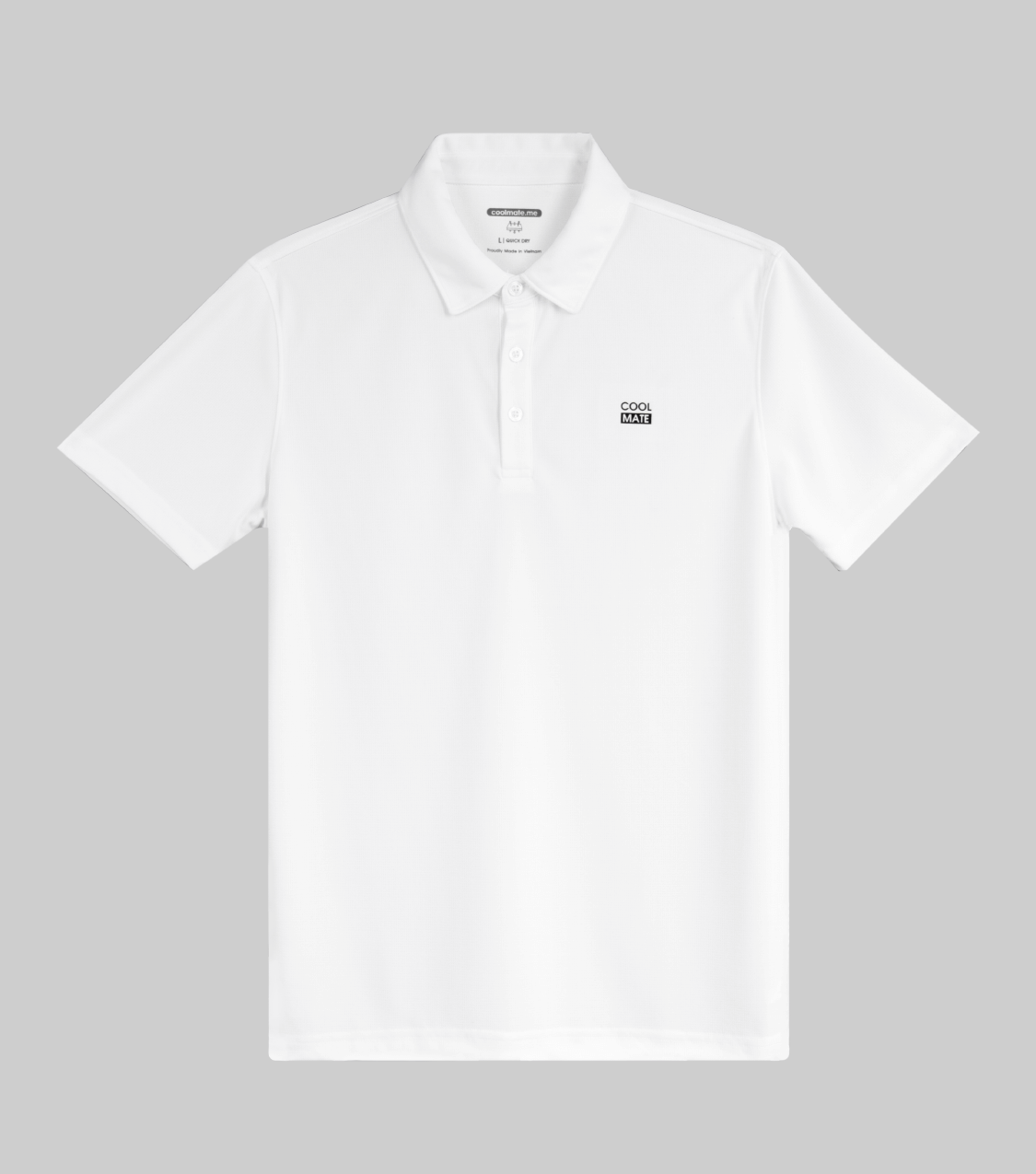 Áo Polo thể thao nam ProMax-S1 Logo thoáng khí - Trắng